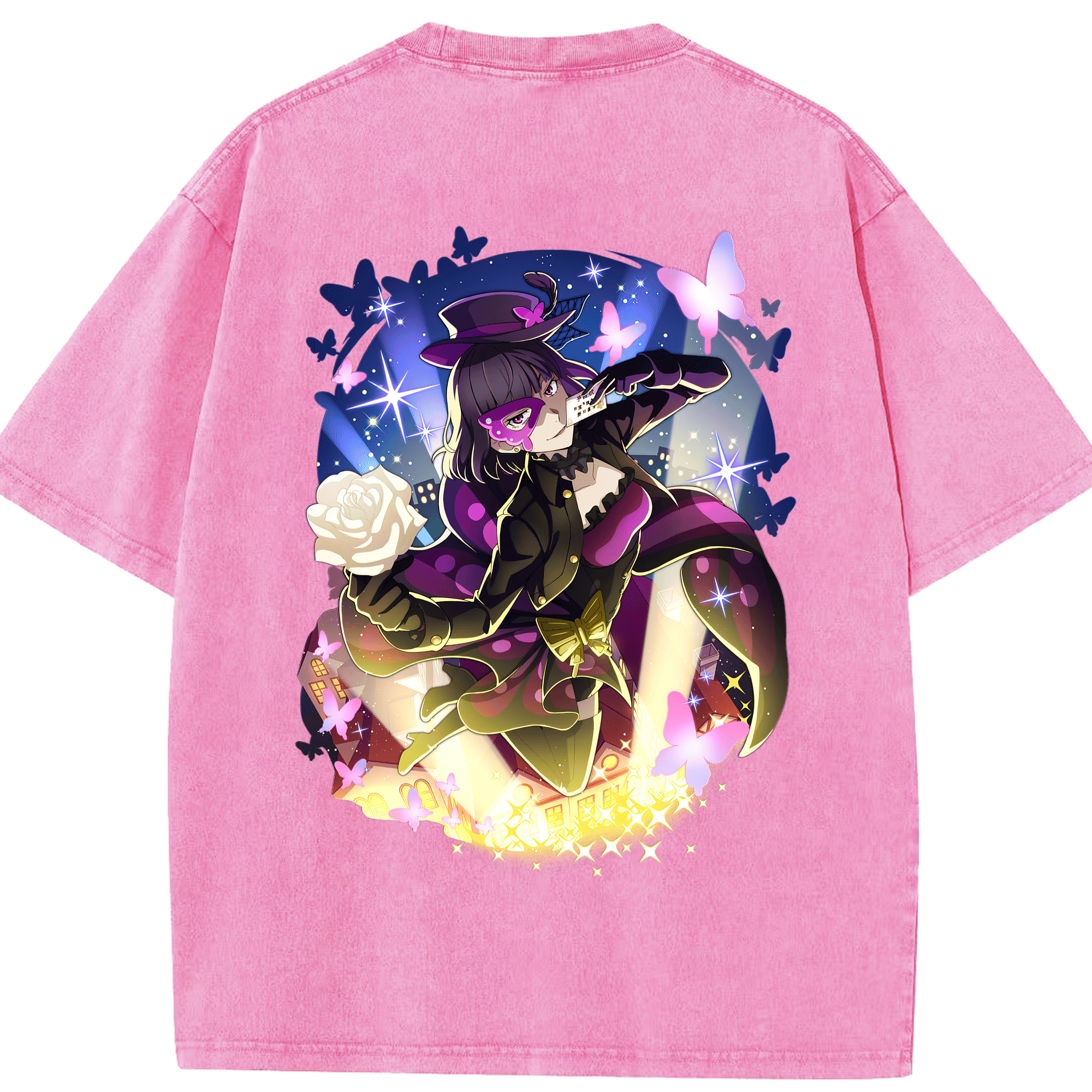 （画像用） 文豪ストレイドッグス Bungo Stray Dogs 綿100% ヴィンテージ風 半袖Tシャツ（背面プリント）